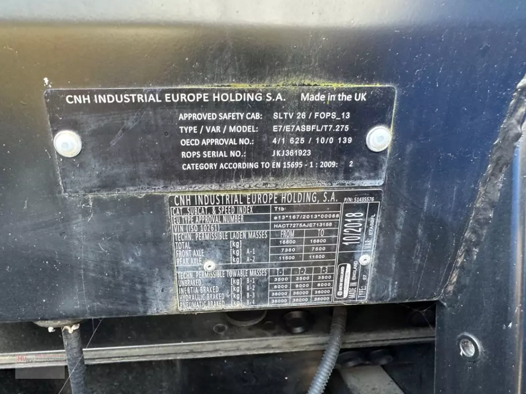 Tracteur Agricole New Holland T7.275 AC – Image 5